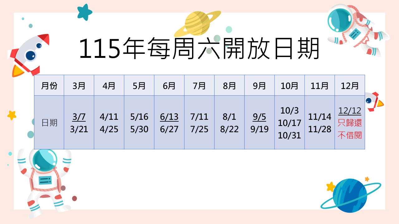 115年資源中心時間