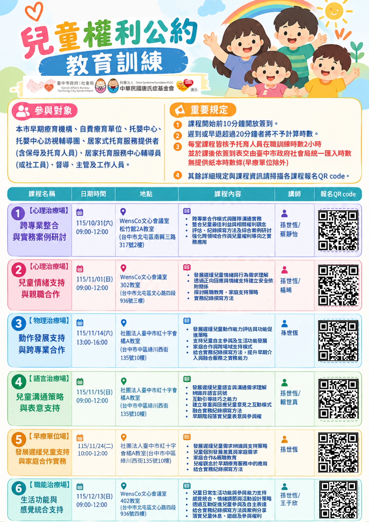 115年CRC教育訓練(早療人員 托育人員場)課程簡章_page-0001